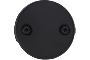 PRIMSOPH Two Hole Overflow Faceplate Tub Drain Trim Kit Conversion Kit Assembly Universal Fine Coarse Thread Replacement Matte Black