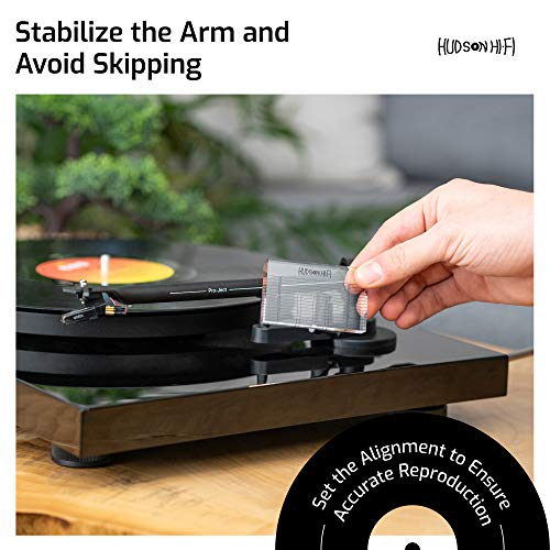 Hudson HiFi Turntable Cartridge Stylus Alignment Protractor Kit
