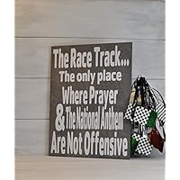 Prayer at the Racetrack, Dirt Track Racing, Racing Sign, Race Track, Fathers Day Gift, Gift For Race Fan, Home Decor,Racing Gift,Nascar Gift