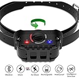 PetFere Dog Bark Collar, Barking Collar, No Bark Collars IP67 Waterproof Rechargeable Bark Collar with Vibration and Shock Mode for Small/Medium/Large Dogs