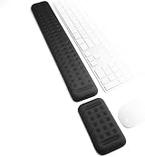 VAYDEER Ultra-Comfort Ergonomic Keyboard & Mouse Wrist Rest Set 17.3" Black view 8