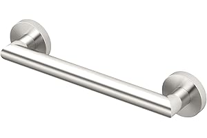 Gatco 970 Glam 12" Grab Bar, Satin Nickel/ADA Compliant Safety Stainless Steel Grab Bar for Bathroom