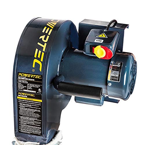 POWERTEC DC5370 Wall Mounted Dust Collector with 2.5 Micron Filter Bag