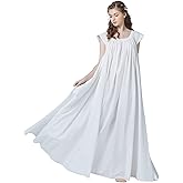 BEAUTELICATE Women Victorian Nightgown Cotton Sleepwear Maternity Nightie Long Oversize