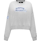 Pro Standard Womens College Hampton University College Classic Essentials Crewneck Sweatshirt Heather Grey L