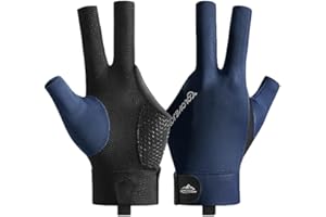 Wnddle Pool Glove Left Hand, Billiards Glove, Billiard Pool Gloves for Left Hand 3 Finger, Snooker Cue Sport Glove Popular Sizes for Men & Women