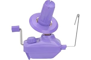 GEIWOGUO Yarn Winder Fiber Yarn String Ball Winder Holder Hand Operated (Purple)