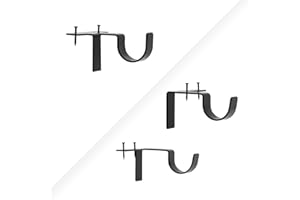 Penitue 3pcs Inside Mount Blinds Curtain Rod Bracket Set, Adjustable No Damage Curtain Rod Holders Tool-Free Installation for