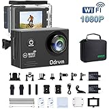 Action Camera HD 1080P Underwater Sports Camera Waterproof Camera Full Camcorder with 2 x 1050mAh Batteries and Outdoor Accessories Kits for Bike, helmet, motorcycle, drone, kids, for Extreme Sport