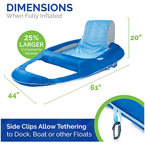 Kelsyus Premium Floating Lounger XL with Fast Inflation, Inflatable