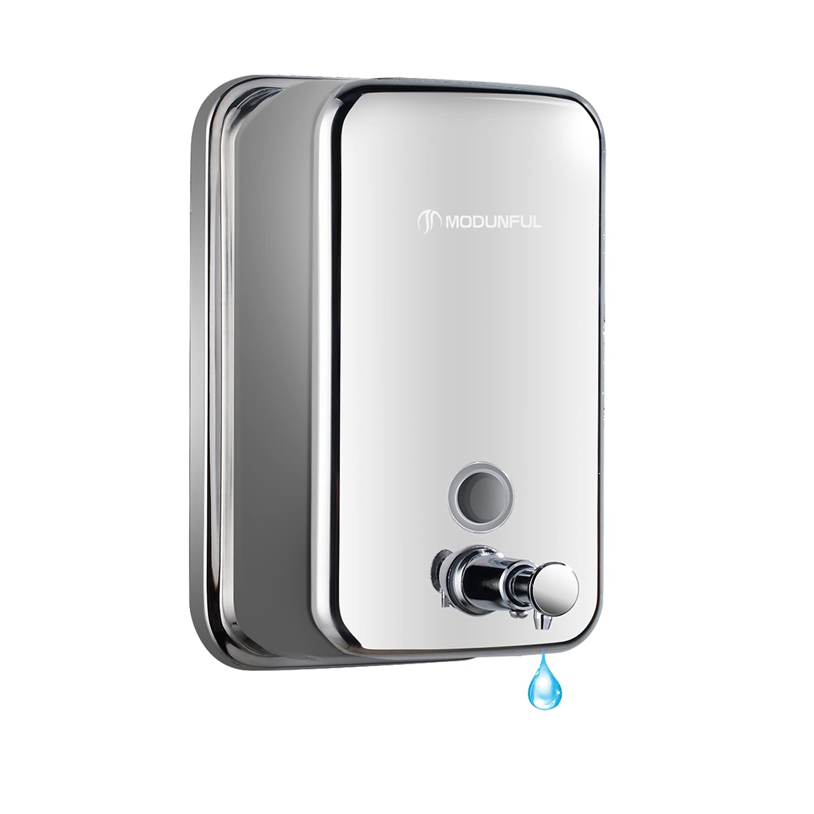 modunful Stainless Steel Soap Dispenser, 800ML Wall Mounted, Hand Sanitizer Unit for Commercial and Household Use