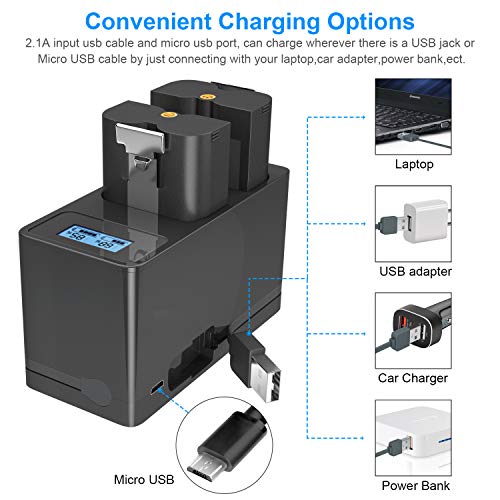 Charger Station for Ring Battery, Dual Rechargeable Batteries Charging