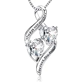 MUATOGIML Mothers Birthday Gifts 925 Sterling Silver Always My Mother Forever My Friend Mother Son Love Heart Pendant Necklace,Mom Daughter Jewelry Gifts