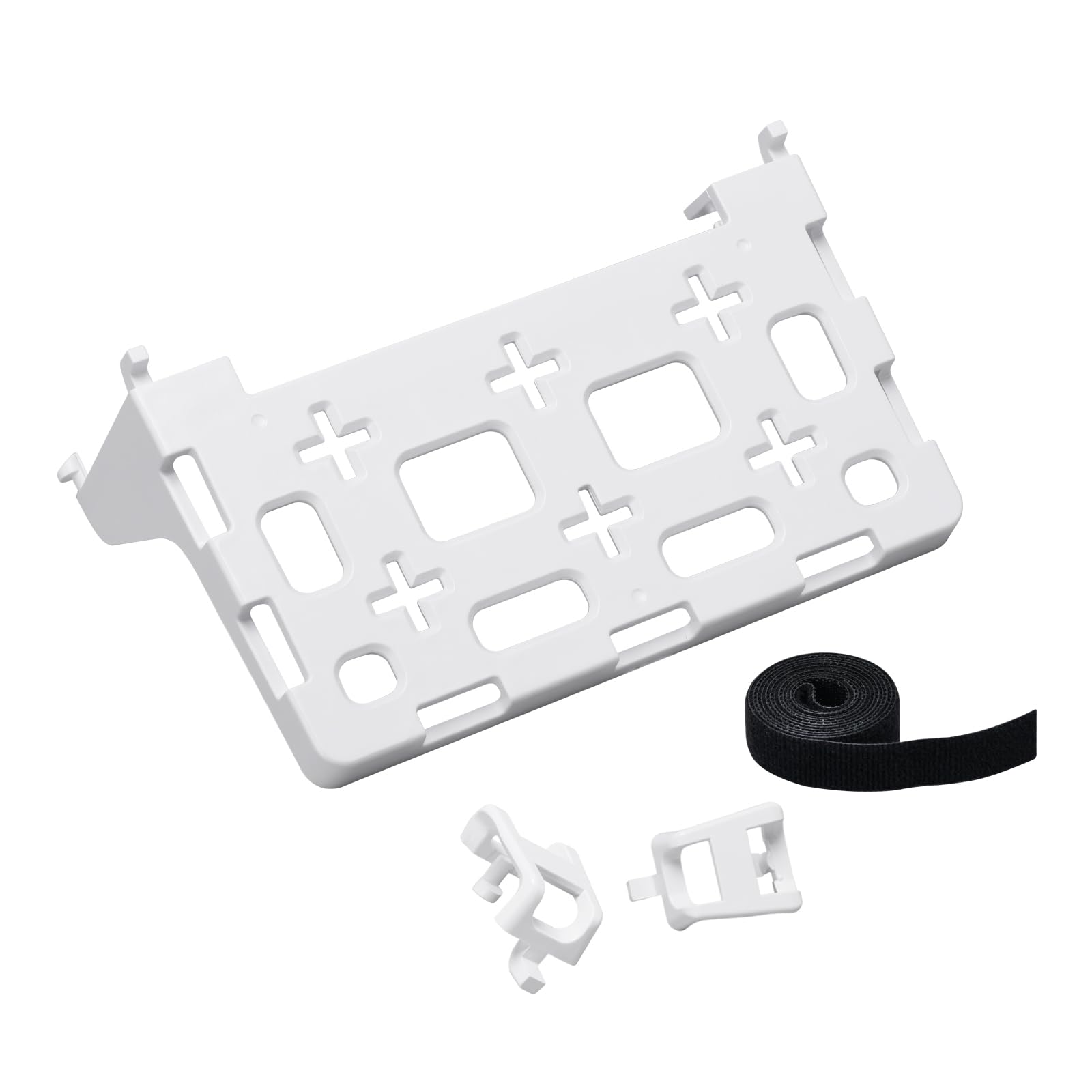 Photo 1 of Media Center Box Shelf Bracket, Haoguo Plastic Universal Shelf Bracket Designed for Media Center, Supports 20lbs of Weight, Compatible with Leviton Structured Media Centers White