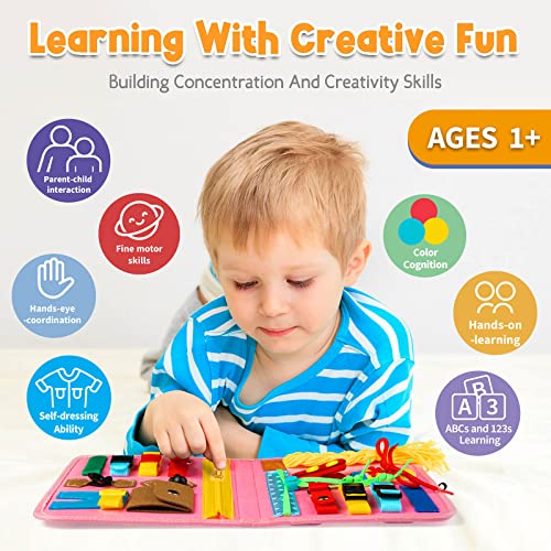 TYRY.HU Busy Board for Toddler Activity Board Educational Motor Skills