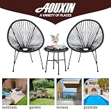 AOUXIN Acapulco 3-Piece Garden Furniture Set with Tempered Glass Table view 7