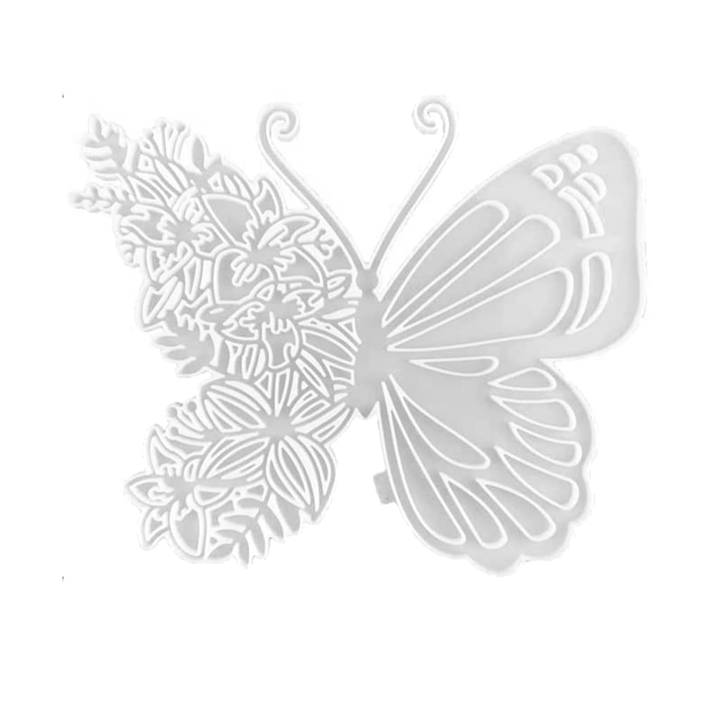 Anlayliay Butterfly and Flower Resin Mold Epoxy Silicone Mold DIY Wall Living Room Pendant (Butterfly)