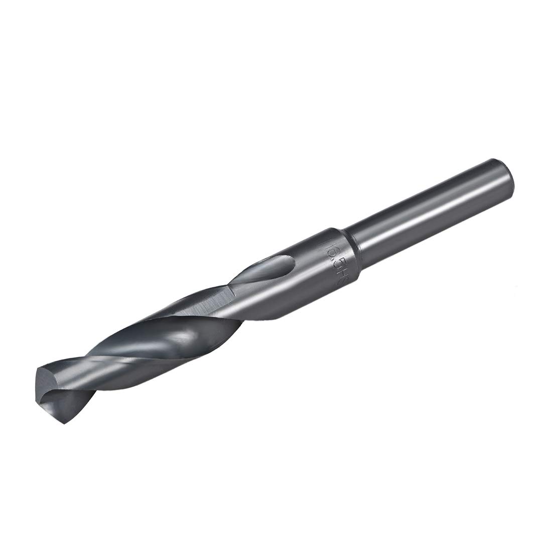 uxcell 16.5mm Reduced Shank Drill Bit HSS 6542 Black Oxide with 1/2 Inch Straight Shank