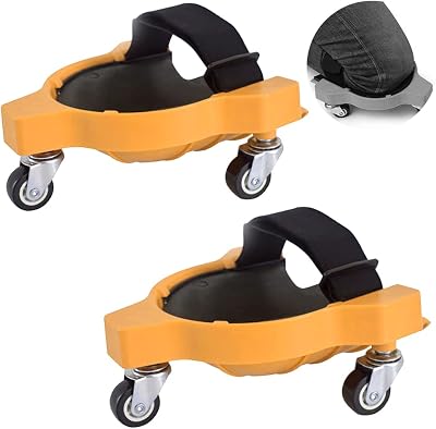 ALETO 2x Heavy-Duty Rolling Knee Pads w/ Wheels 360 Turn Gliding Knee Protection