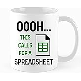 TAMDG GIFET Funny Coffee Mug Ohh this calls for a Spreadsheet CPA Gift Tax Prep Mug Accountant Engineer Office Mug Best gifts for birthdays and Christmas ,11 oz Novelty Mug White
