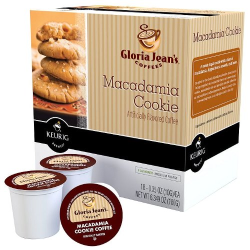 Gloria Jean's Macadamia Cookie Coffee Keurig K-Cups, 36 Count in