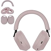 Aiivioll 3 Set Cover for Sony WH-1000XM5 Headphones, Embody EarPad Covers/Ear Cup Covers/Headband Cover, Sweat-Proof Soft Silicone Headphones Accessories (Smoky Pink)