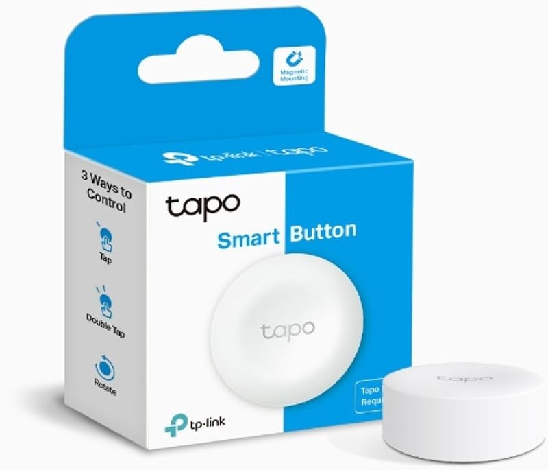 Tp-link tapo s200b - botão inteligente, ações personalizadas, controle de dispositivo inteligente, ativação de alarme com um clique, bateria de longa duração, hub necessário, branco