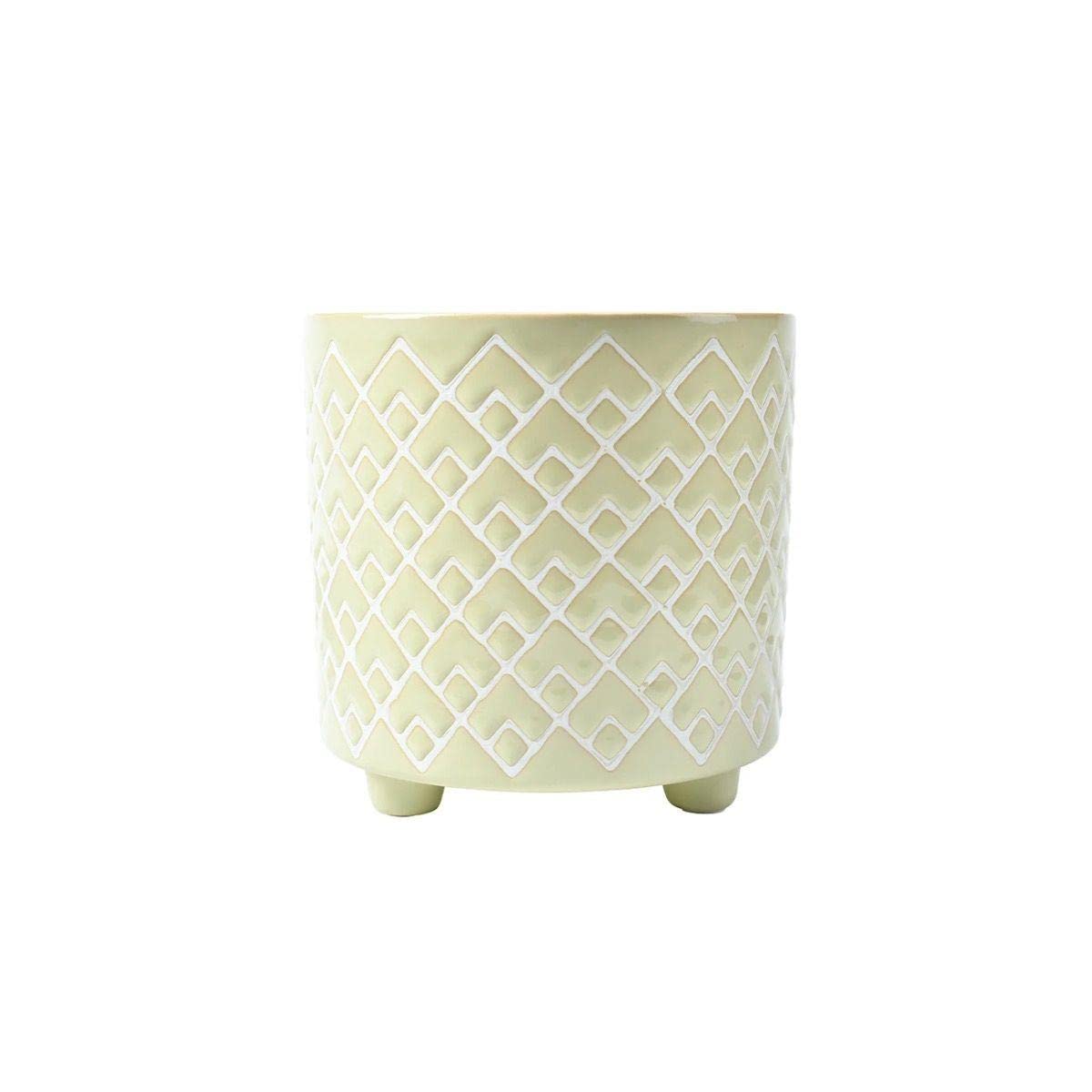 Burgon & Ball Bilbao Glazed Plant Pot, Large, Pale Jade