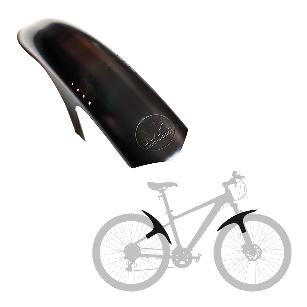 Mudhugger Bike Mudguard - FRX Front or Rear Mini Bike Mud Guards 26", 27.5" and 29" Mountain Bike, L435mm x W90mm, Universal Fit, Fixings Included Suitable Mountain, Racing & Road Bikes