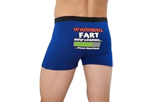 Sexy Code 1701 Novelty Boxer Briefs for Men Underwear Funny Pattern Behind The Buttocks Comfortable & Soft