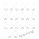 AQUANEAT 20 Pack Suction Cups with 40 Zip Ties for