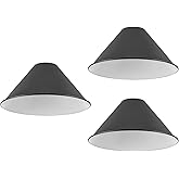 Kira Home 14" Industrial Metal Cone Replacement Shades, 1-5/8" Fitter Opening for Threaded Medium Base Socket, 6.75" x 14.25"