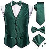 Hi-Tie Mens Suit Vest Bowtie Set Ties for Men V