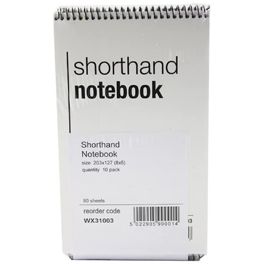 Whitebox Spiral Shorthand Notebook (80 Leaves) - Pack of 10
