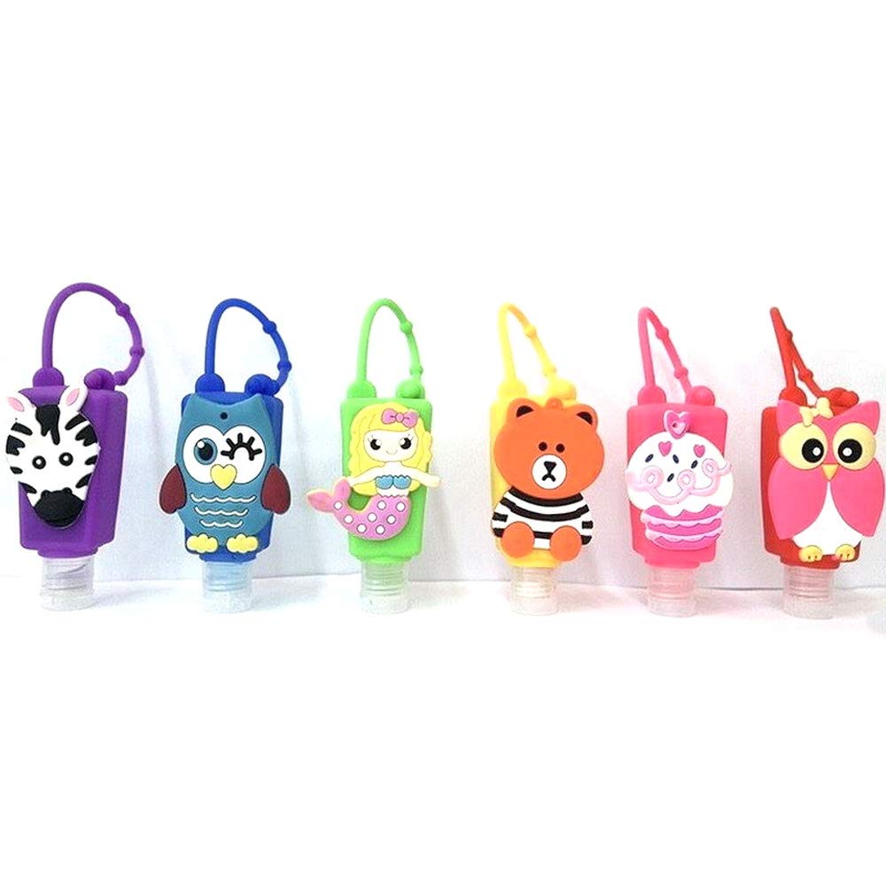 Hand Sanitizer Holder 6 Pack, Silicone Hand Sanitizer