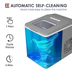 Euhomy Ice Maker Machine Countertop, 26 lbs/24H, 9