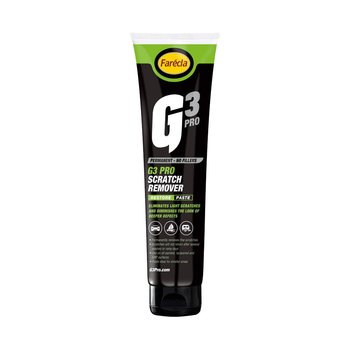 G3 Pro Scratch Remover Paste 150ml (7163) – Car Scratch Remover for Small Areas, Paste Formula for Easy Control, Permanently Removes Fine Scratches by Hand from Painted and Lacquered Surfaces