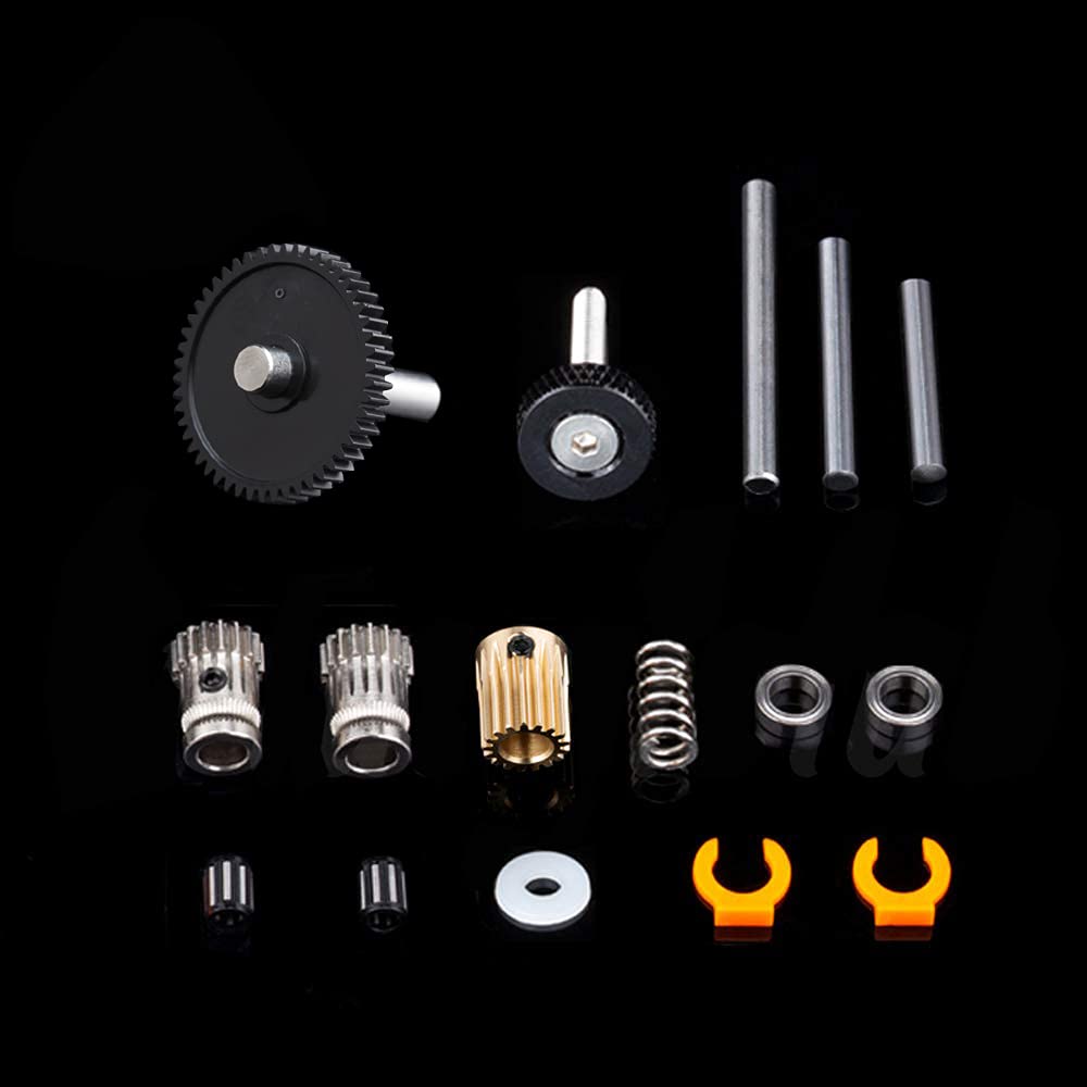 High Precision 3D Printer Dual Direct Drive Basic Kit with Nickel Plating Hardened Steel Gears Compatible with DDB Extruder Dual Gears DIY USE (Basic kit)