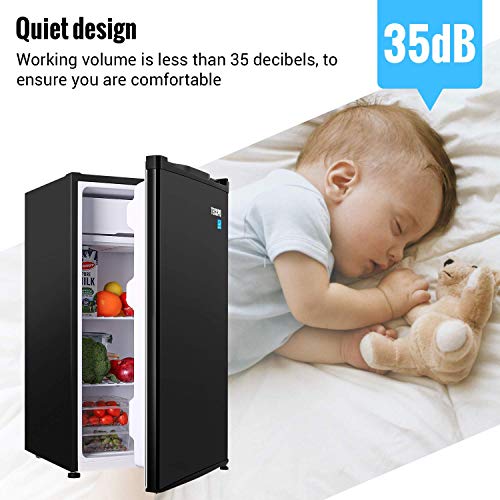 TECCPO 3.1 Cu.Ft Mini Fridge, Energy Star, 6 Adjustable Temperature