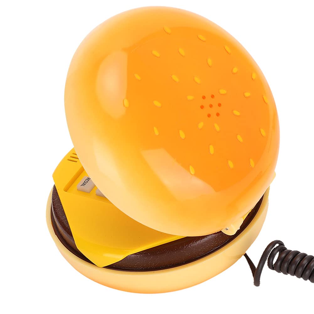 Novelty hamburger telephone, emulational wire landline phone for home decoration