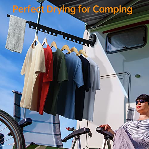 Mbillion Clothes Drying Rack Wall Mounted with Suction Cup,Laundry