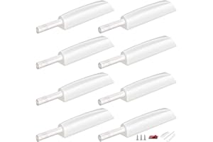 Push to Open Door Latch Cabinet Hardware CBRIVE 8 Pack Magnetic Push Latches & Lock for Hidden Door Heavy Duty Magnet Push Release Drawer Pull Tip on Closet Close Touch Locking Strong Pop Out, White