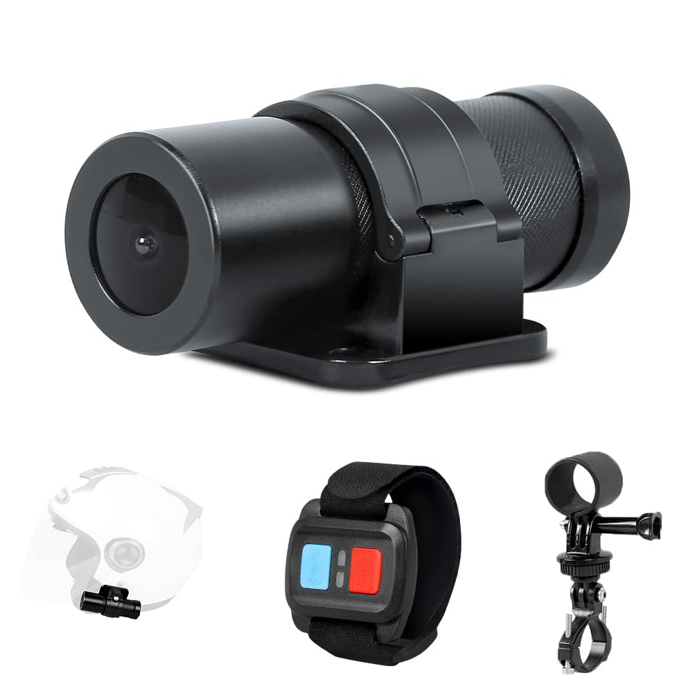 VSYSTO Bike Helmet Camera, 150° Wide Angle Action Camera HD 1080P, Waterproof Bike Dash Cam with WiFi, Night Vision, 2.4G Remote Controller, G-Sensor, WDR for Cycling(Black-D5S)