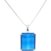 GEMHUB Gemstone For Necklace 24.00-143.50 Carat. Alexandrite | Aquamarine | Topaz | Citrine Gems Sterling Silver Pendant Jewelry Women