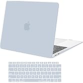 MOSISO Compatible with MacBook Air 13 inch Case 2022 2021 2020 2019 2018 Release A2337 M1 A2179 A1932 Touch ID, Plastic Hard Shell Cover&Keyboard Cover for MacBook Air 13.3 inch Case, Baby Blue