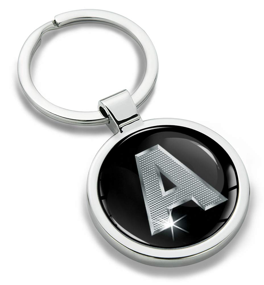 Biomar Labs Letter Keychain Alphabet Initial Keyring 3D Metal Stainless Steel Personalised Initials Charm for Car Keys House Keys Available in Silver (A in Silver KK 1) — image 1