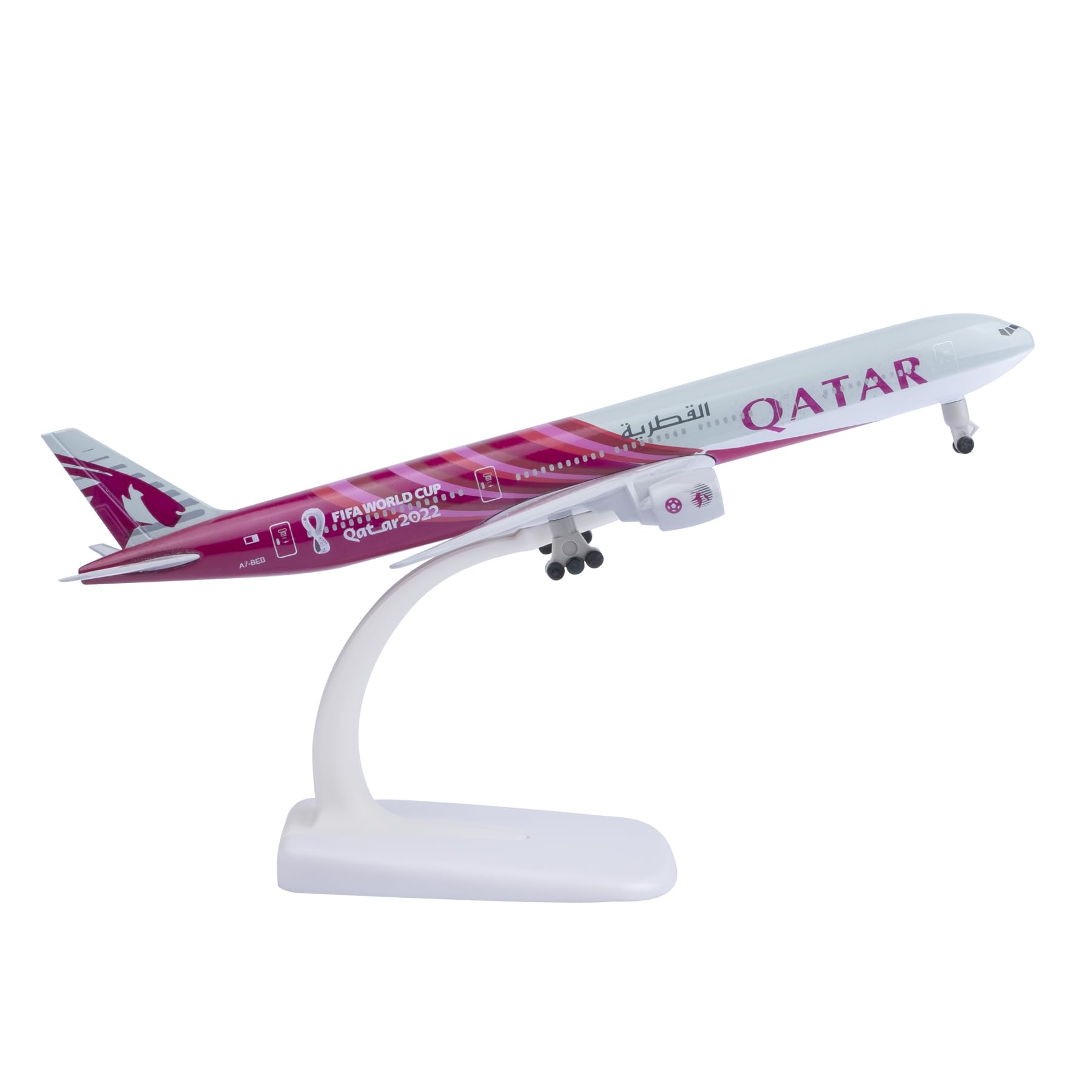 Bswath 1:300 Scale Model Plane World Cup 777 Model Airplane Diecast Airplanes for Gift and Collection
