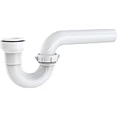 Keeney Insta-Plumb Push Fit P Trap 1-1/2 in. - Push to Install and Press to Release, White