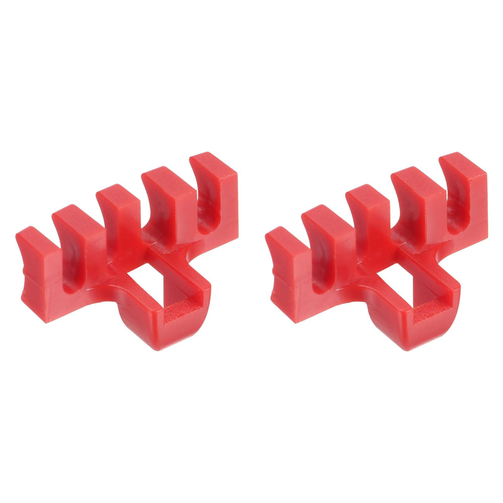 M METERXITY 2 Pack Badminton Stringing Racquet Load Spreader - Badminton Pressure Reducer Stringing Protector Threading Machine Adapter for Training (Red)