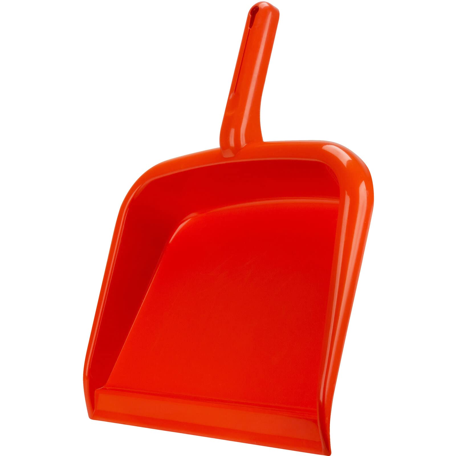 SPARTA Large Handheld Dustpan with Hanging Hole, Heavy-Duty Plastic Dustpan with Wide Lip for Countertops and Surfaces, Plastic, 10 Inches, Orange, (Pack of 12) Image